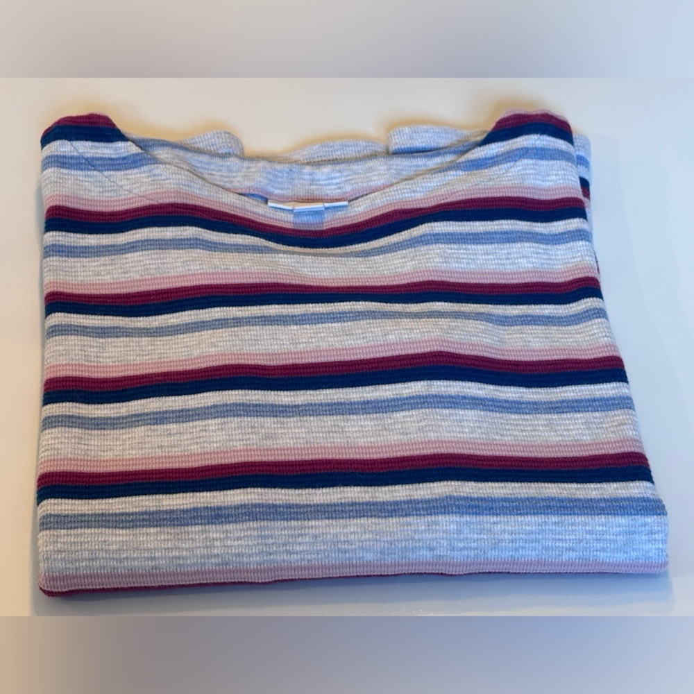 J Jill Women’s XS Striped Multicolor 3/4 sleeve shirt